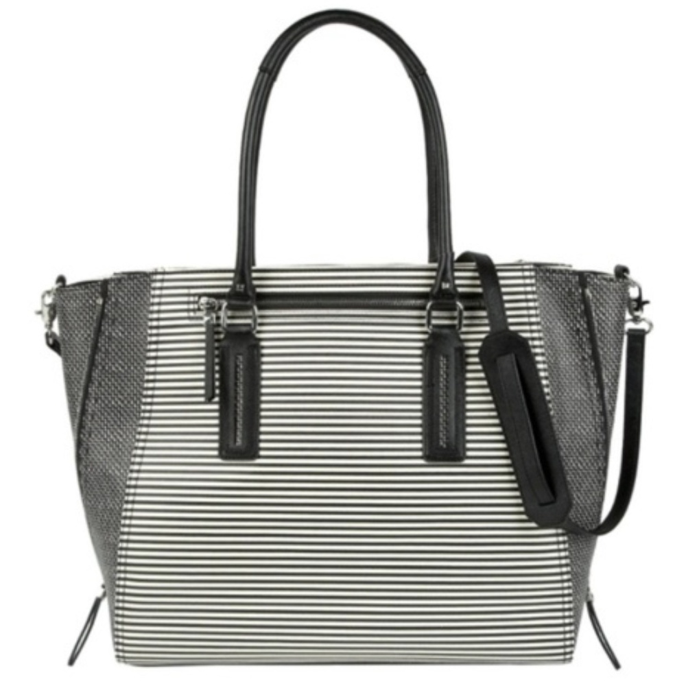 Madison Tech Bag - Black/White Stripe